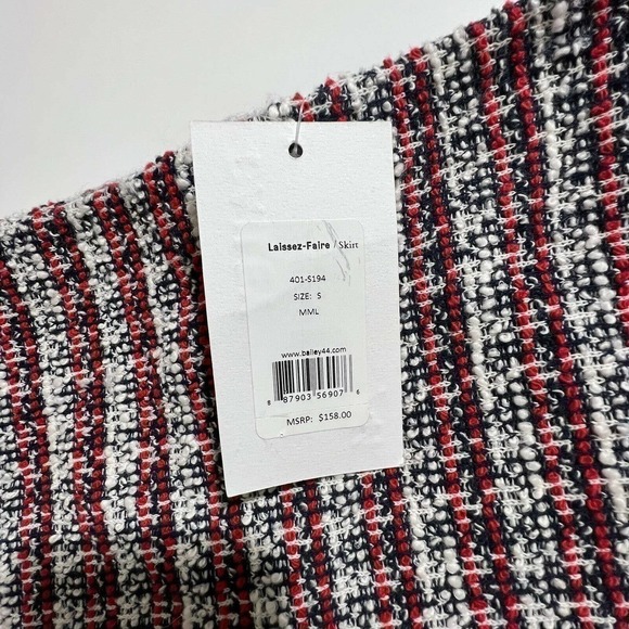 NWT WOMEN BAILEY/44 LAISSEZ FAIRE MULTI RED WHITE BLUE BOUCLE PENCIL SKIRT Small - Picture 7 of 10